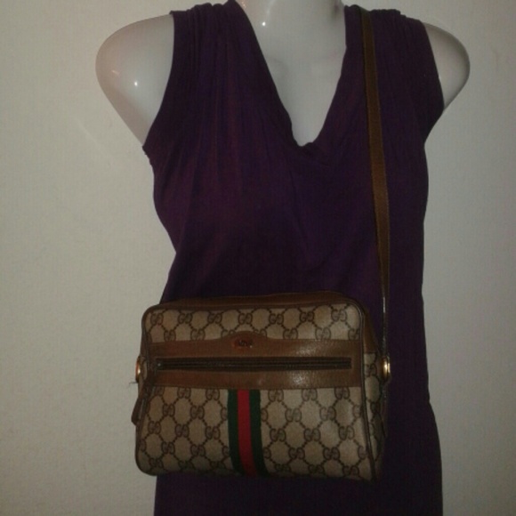Gucci Handbags - Gucci Vintage Signature Monogram Crossbody