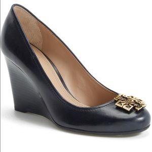 Tory Burch Melinda Wedge Pumps in Black