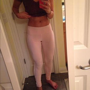 Limited edition pink lululemon running tights