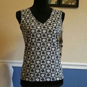 Anne Klein logo print tank. Small