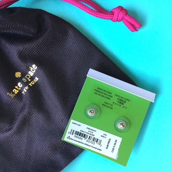 kate spade new york flamingo stud earrings - Picture 4 of 4