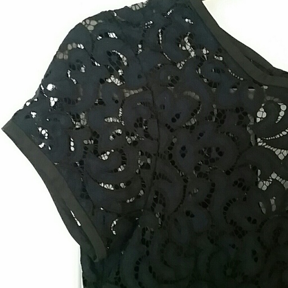 LOFT Navy Lace Tee Dress