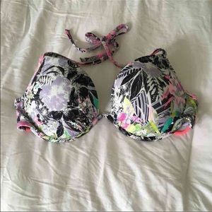 34D VS push up floral bikini top