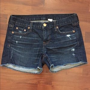 J. Crew distressed jean shorts