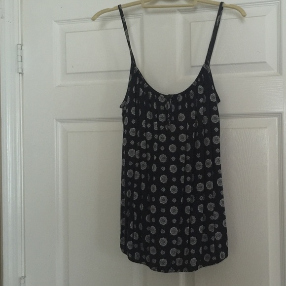 Old navy blue and white tank top.