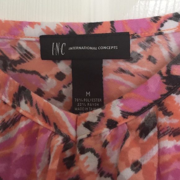 Inc. Multi-color tank top with adjustable straps. - Picture 3 of 4