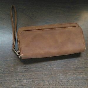suede wristlet
