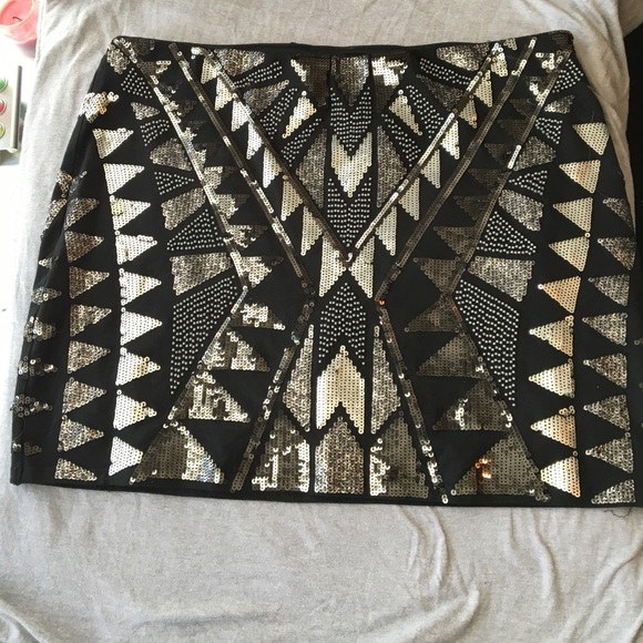 Short glitter skirt - Express