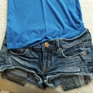 Size 2 shortie shorts from AEO