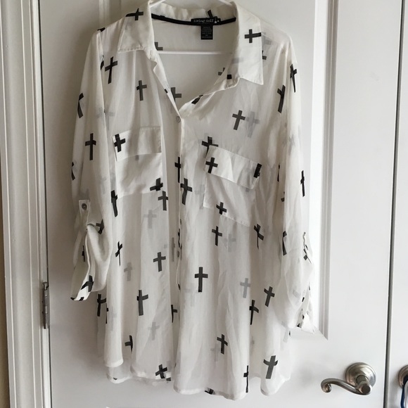 Barely worn sheer cross shirt.
