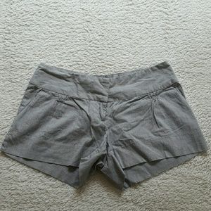 Grey and white pinstripe shorts