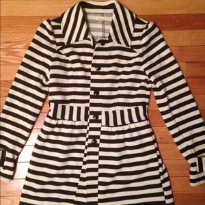 Black and white striped spring jacket