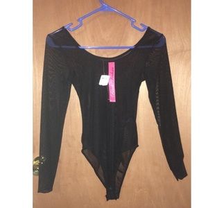 Black mesh leotard 😍