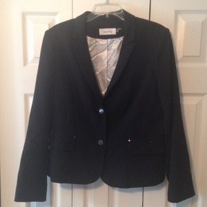Calvin Klein navy two-button blazer