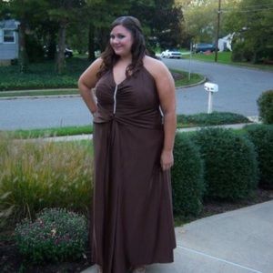 Torrid Brown Silk Gown