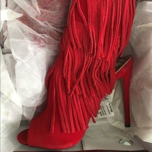 Fringe Frenzy Faux Suede Booties