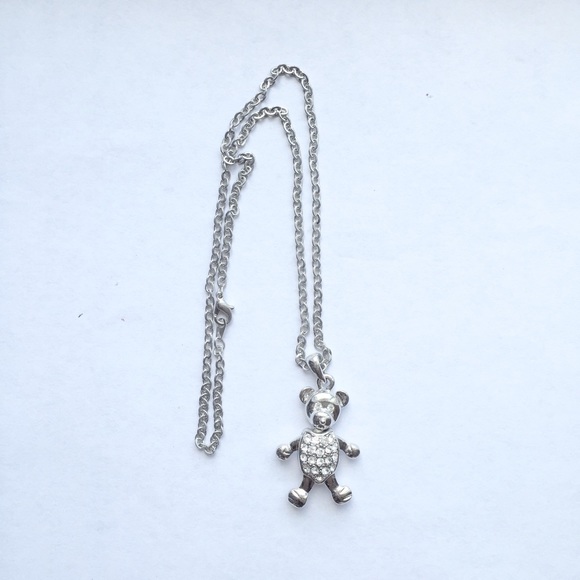 Cute Jeweled Bear Necklace