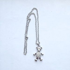 Cute Jeweled Bear Necklace