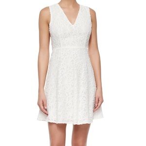 BNWT - Theory ivory velvet-flocked voile dress