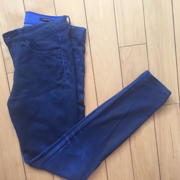 BDG Blue skinny ankle length jeans- waxed finish