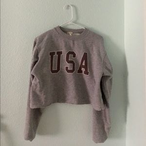 Brandy Melville cropped USA sweater