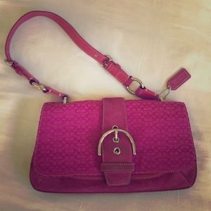 COACH Soho Buckle Flap Pink Shoulder Bag
