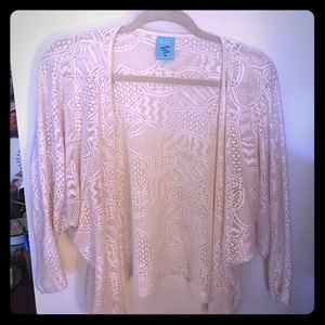 Cream Lace Cardigan