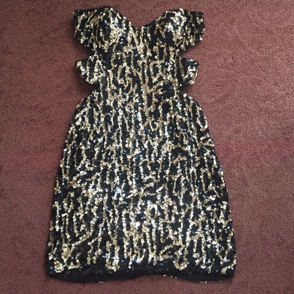 Scala Dresses & Skirts - Price Drop! SCALA Black & Gold Cocktail Dress