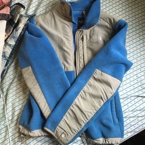 Blue North Face fleece jacket