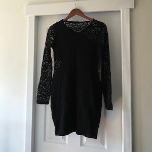 BCBG MAX AZARIA black lace dress. Sz M.