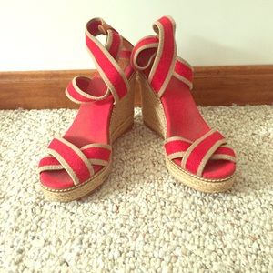 Tory Burch Red Wedges - Size 8