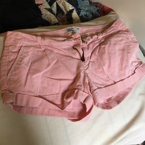 Pink searsucker shorts from American Eagle