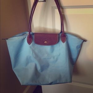 Baby blue, Gently used longchamp back (large)