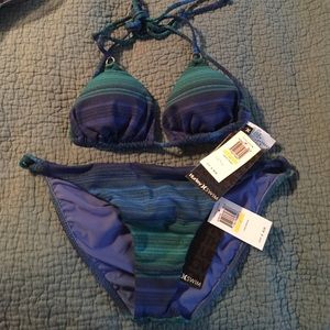 Hurley swim string top and bottom both M- New