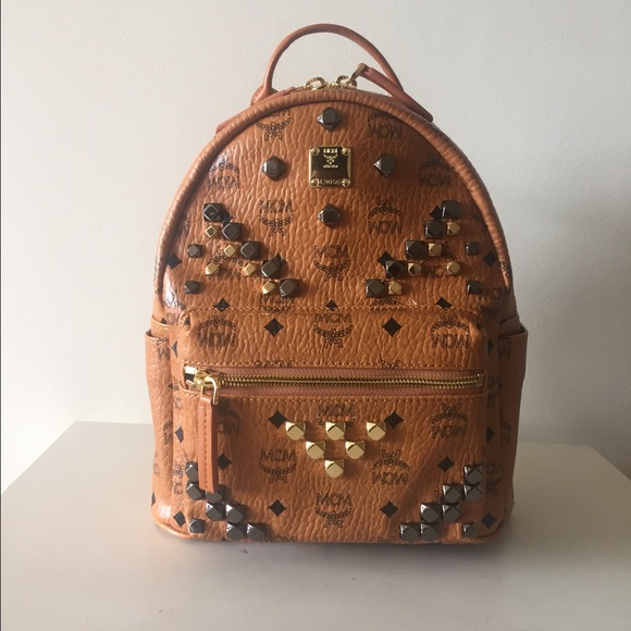 100% MCM Small Stark Brown Backpack New creeper - Picture 1 of 4