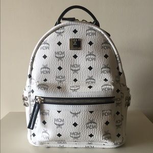 100% MCM Small Stark White Backpack New creeper