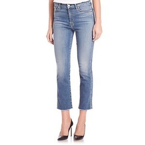 7 for All Mankind Cropped High Waist Straight, 27
