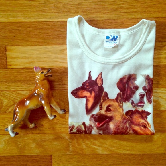 Vintage dog ringer tee.