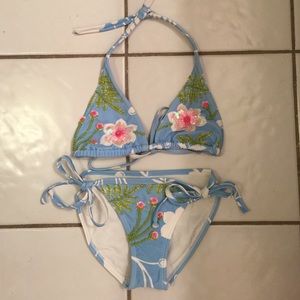 Venus Tie & Sequence & Embroidered Swim Suit