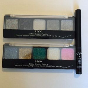 Glitter Cream Eye Shadow palette and Eye Liner
