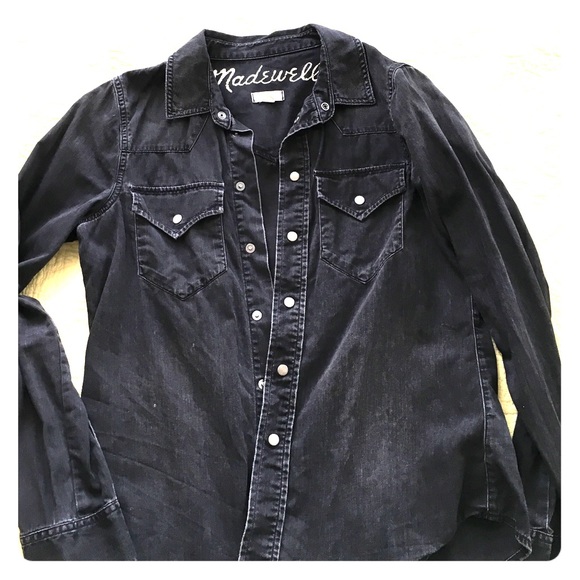 Madewell black denim chambray