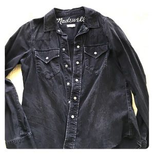 Madewell black denim chambray