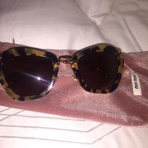 Miu Miu Yellow Havana Sunglasses