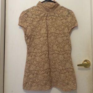 High collar lace top from Express size large.
