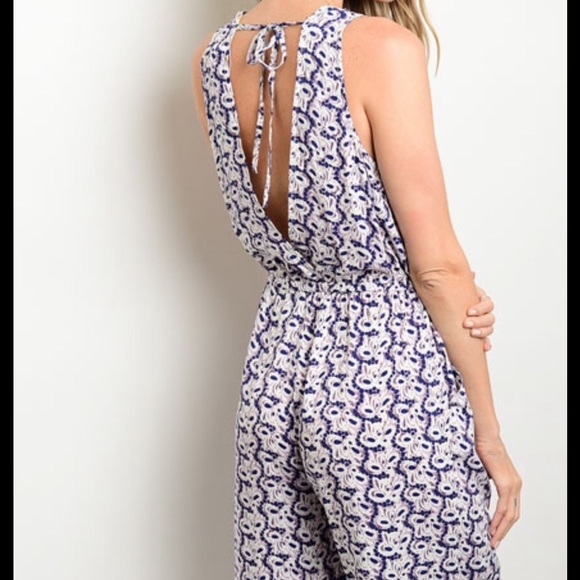 Sleeveless Print Jumpsuit With Pockets. - Picture 4 of 4