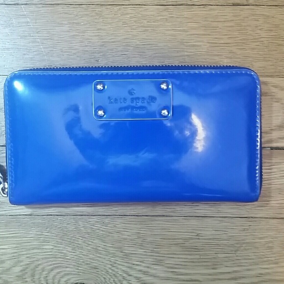 Kate Spade Wallet, patent leather blue