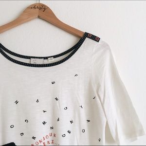 Anthropologie "Bonjour Cheri" Daydreamer Tee