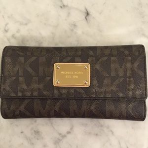 Michael kors wallet and check holder