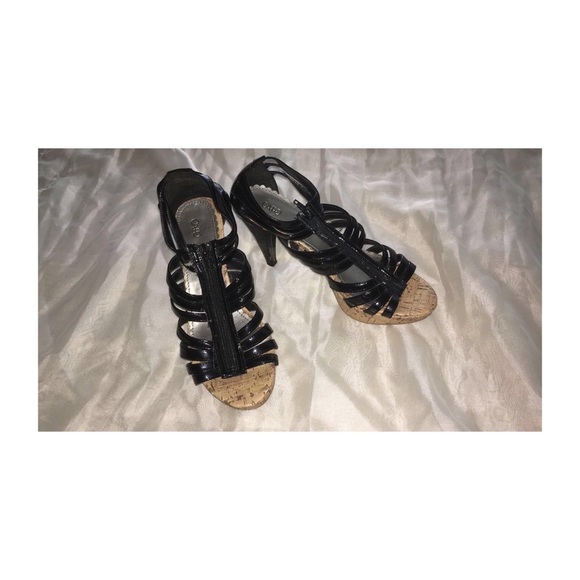 Black Sandals 2 inch heels