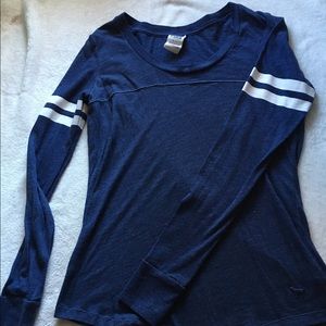 Victoria's Secret PINK navy blue long sleeve shirt